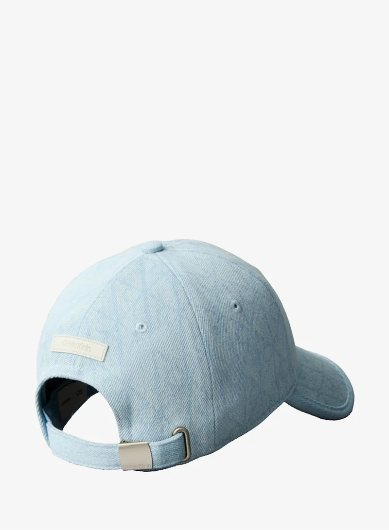 كالفن كلاين Burnout Emblem Logo Denim Cap